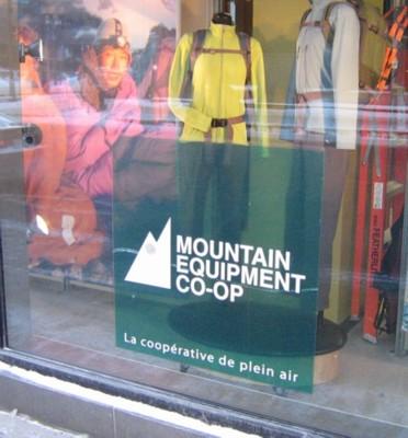 MEC (Mountain Equipment Coop).