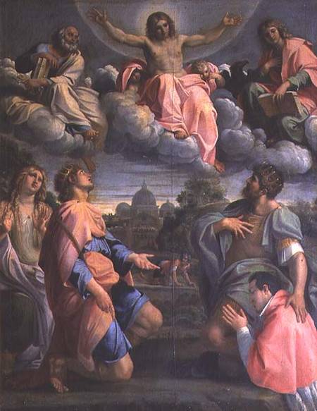 Annibale Carracci. Christ en gloire avec les saints.