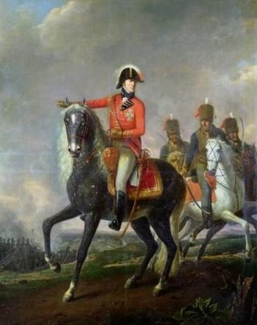 Nicolas Louis Albert Delerive. Portrait questre du Duc de Wellington.