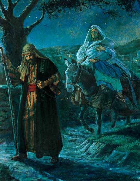 Joseph prend Jsus et Marie et fuit en gypte.