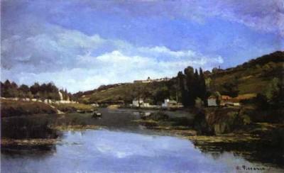 Camille Pissarro. Chennevires along the Marne.