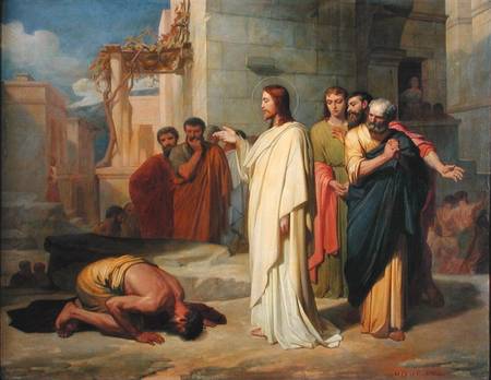 Jean-Marie Melchior Doze. J�sus gu�rissant le l�preux.