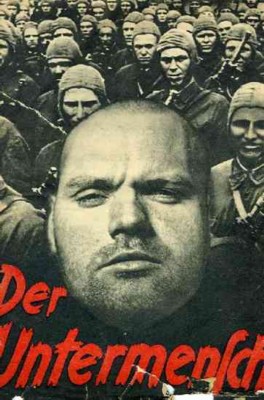 Nazi propaganda poster. Der Untermensch; the subhuman.