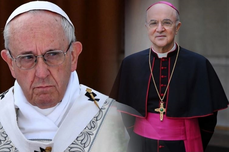 Monsignor Carlo Maria Vigan� and the Leader of Satan's underlings.