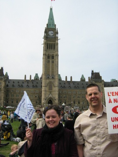 Marie-Chantale Marceau et Stefan Jetchick � la Marche de 2010